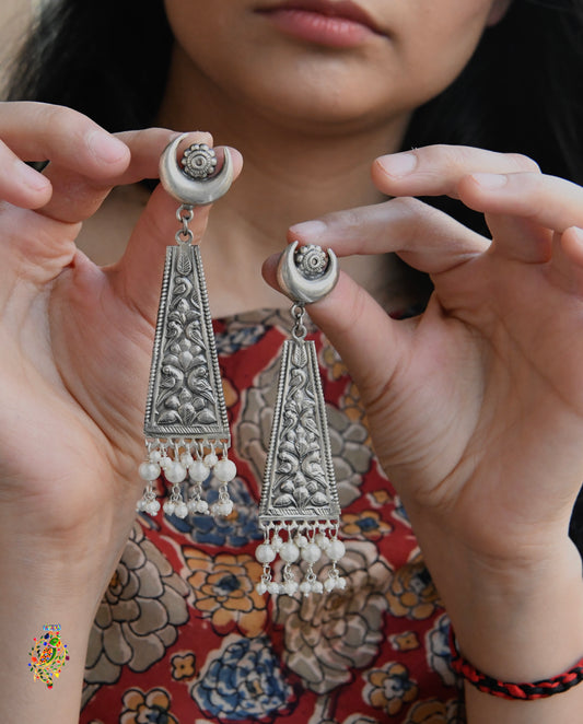 Chitai Silver Pearl Earrings