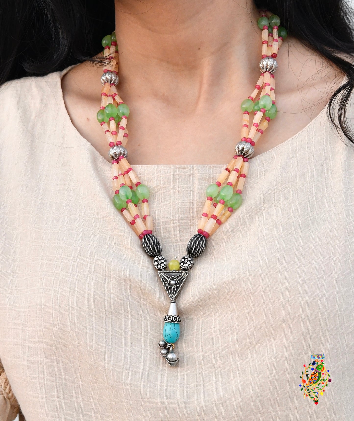 Silver Satrangi Necklace