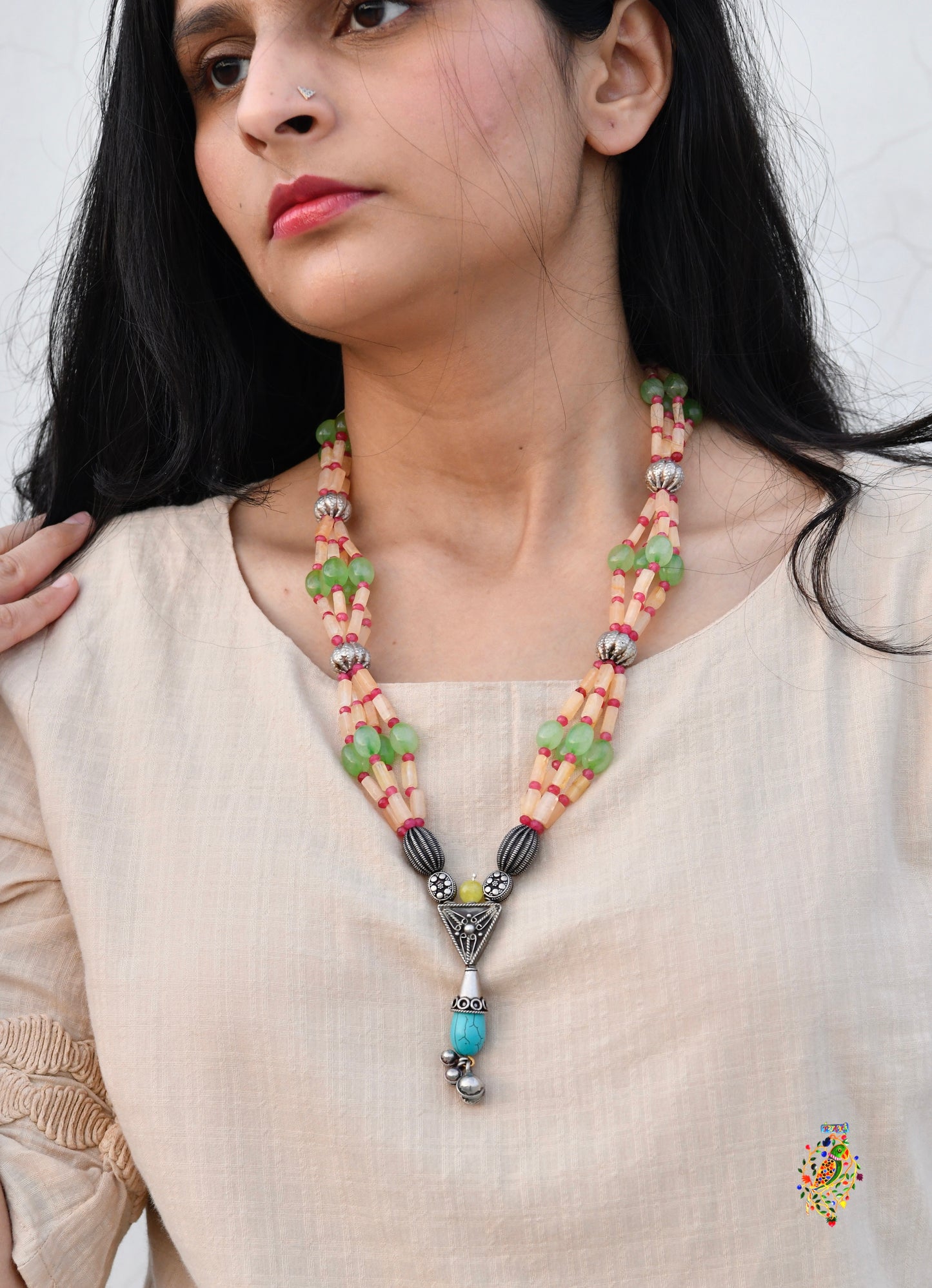 Silver Satrangi Necklace