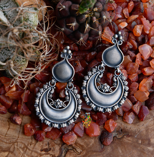 Temple Silver Chaand Bali