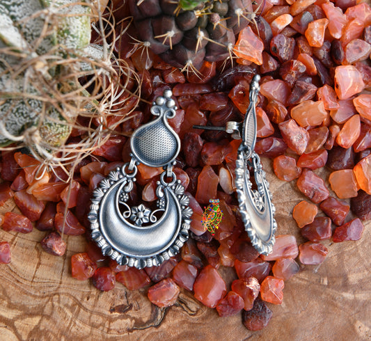 Temple Silver Chaand Bali