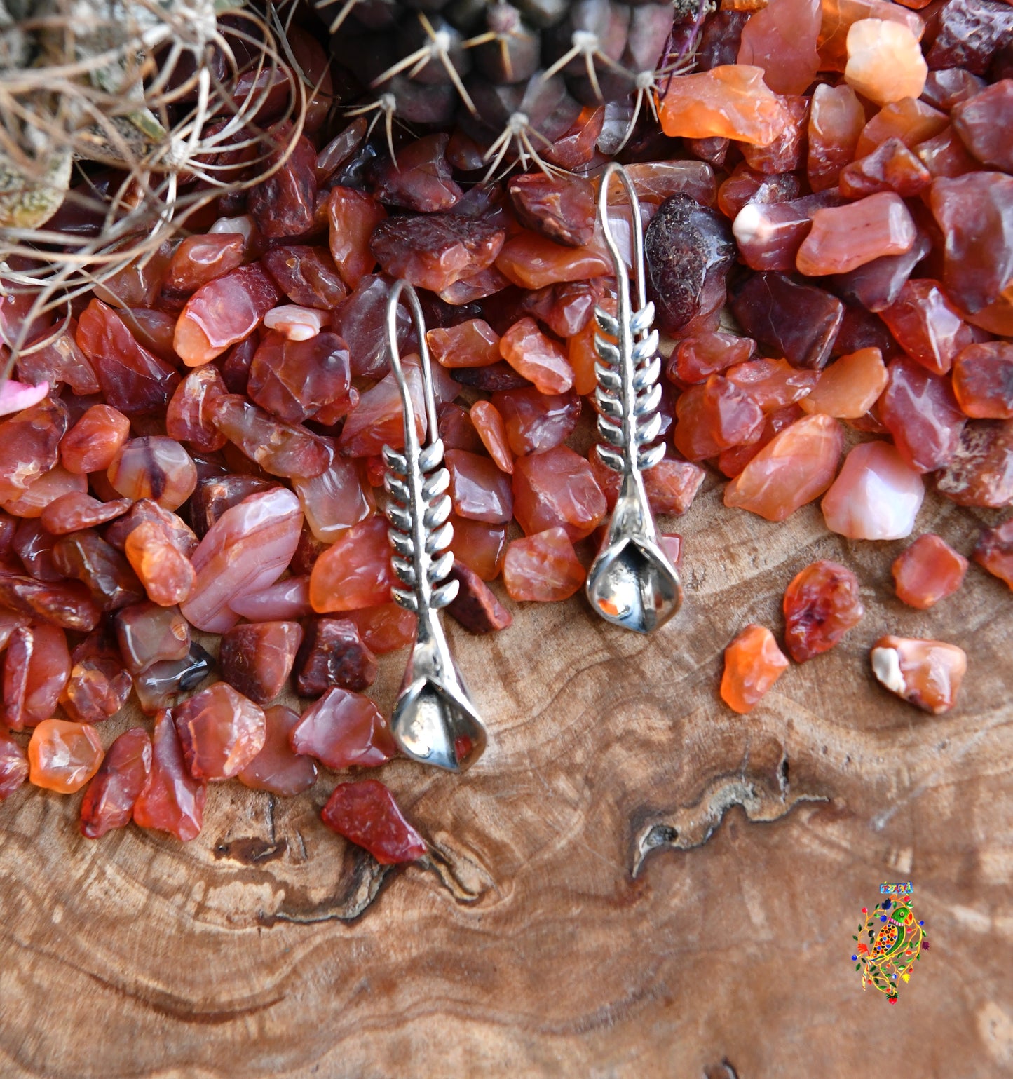 Silver Tulip Earrings