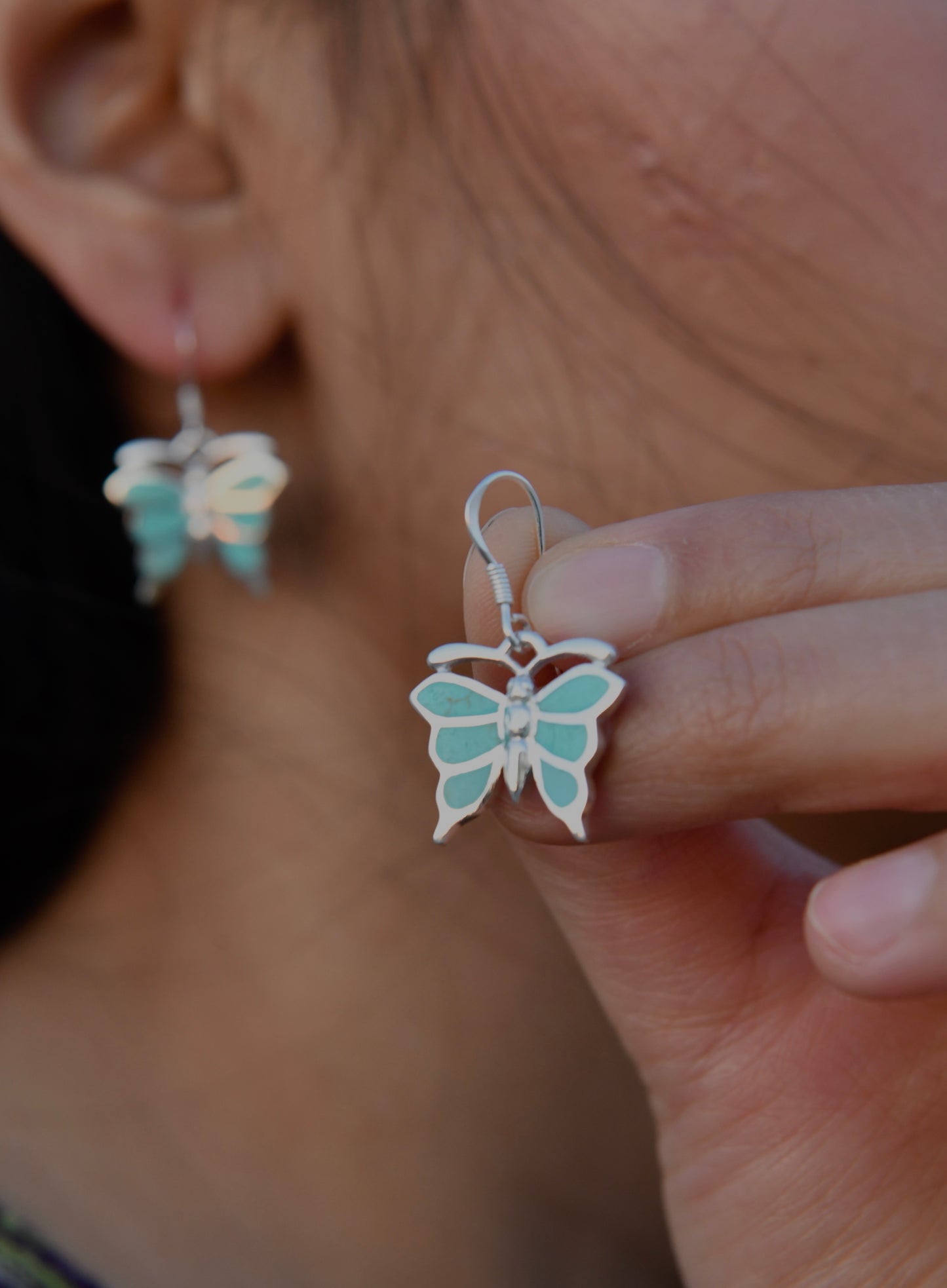 Azure Butterfly Earrings