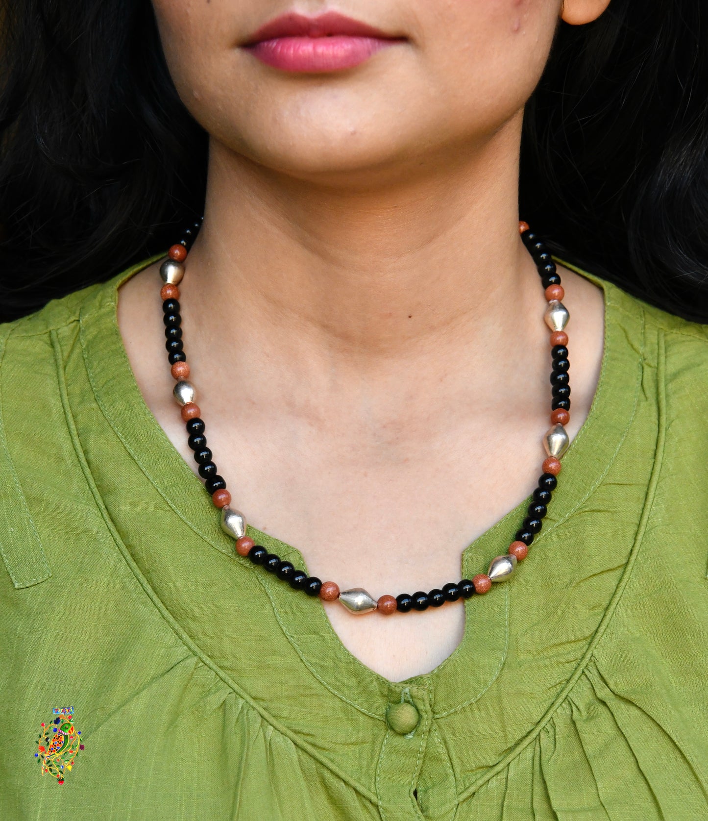 Black Beaded Necklace