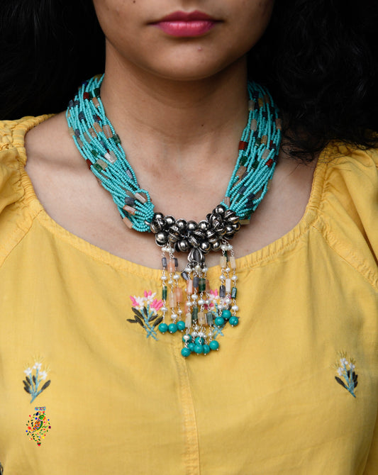 Tribal Teal Necklace