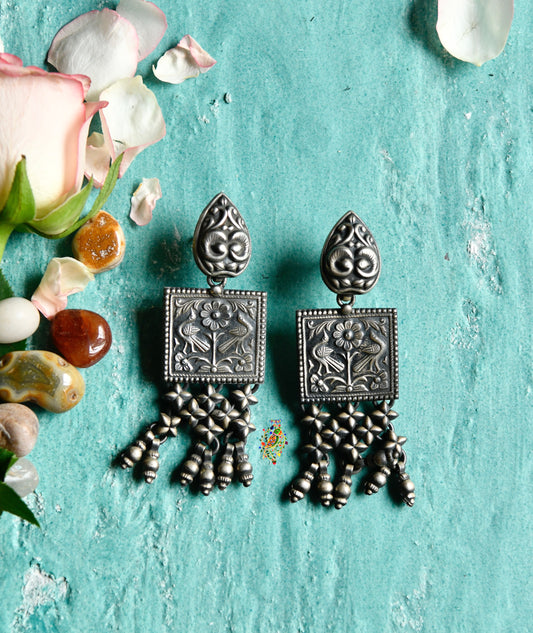 Hibiscus Traditional Ghunghru Earrings