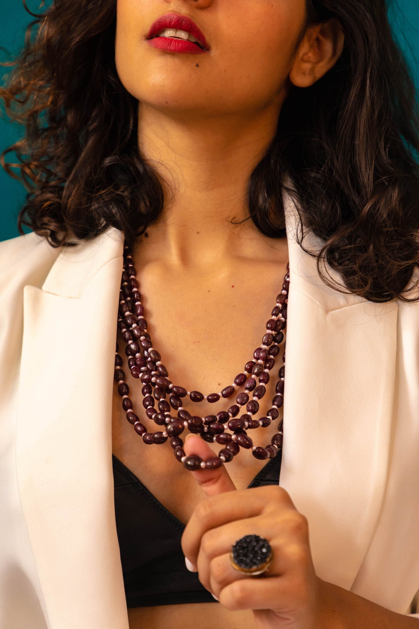 Grand Ruby Multilayer Necklace