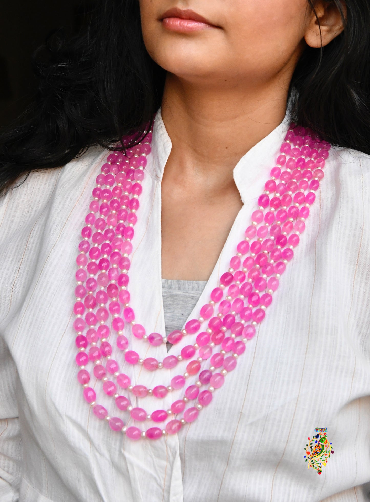 Blush Pink Multi-layered Necklavce