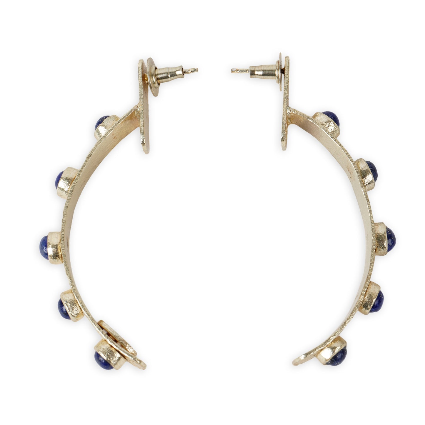 Lapis Lazuli Half Hoops