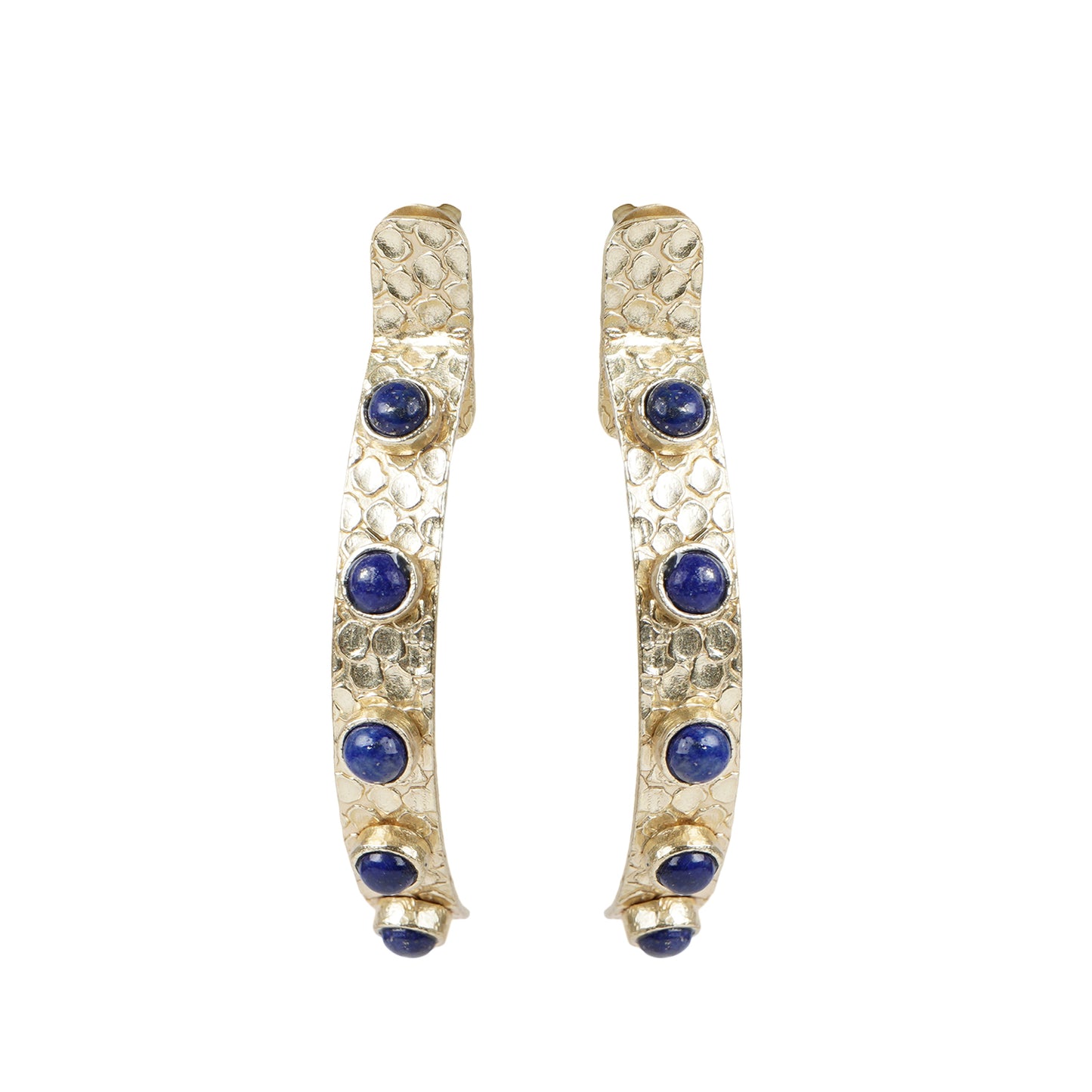 Lapis Lazuli Half Hoops