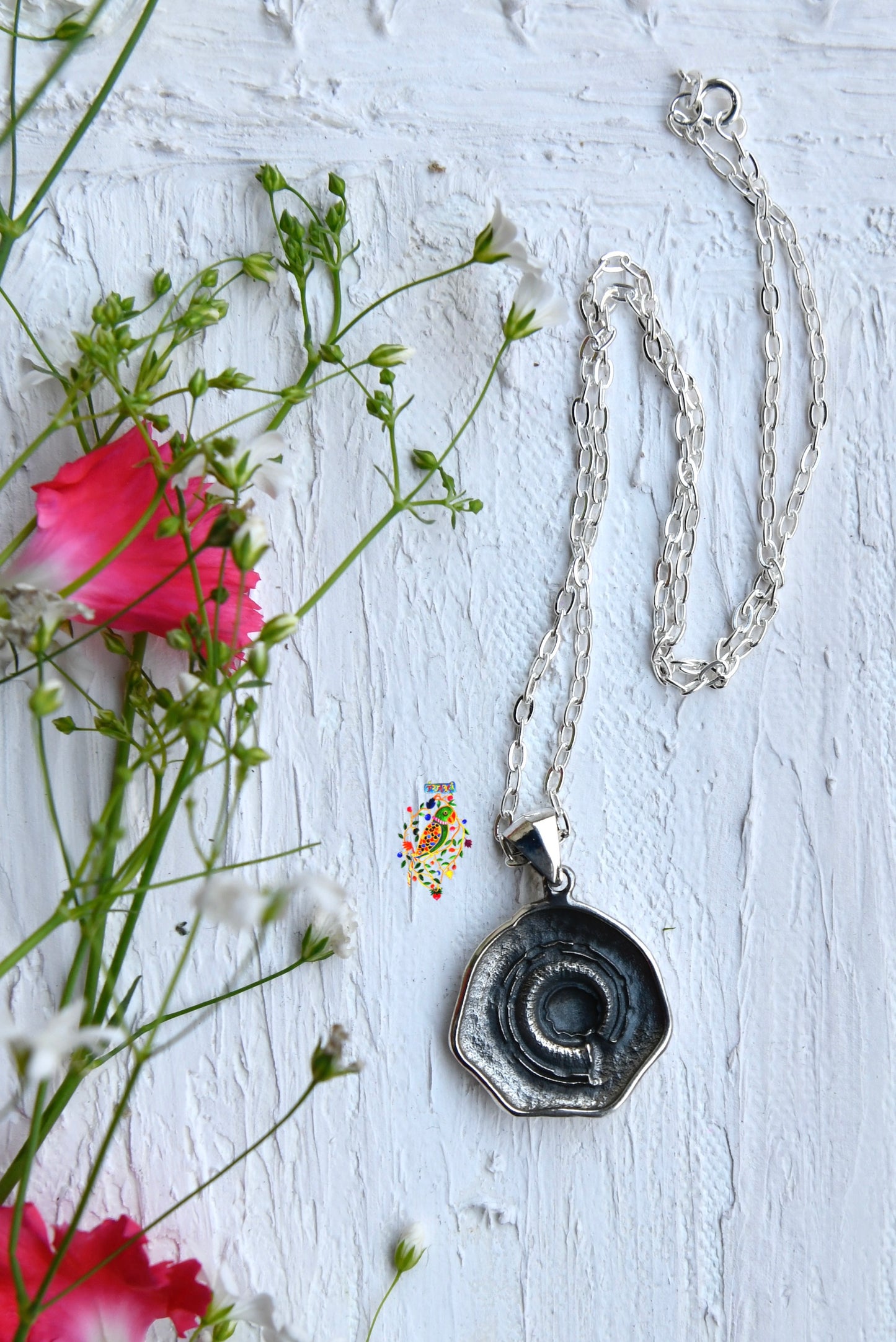Contemporary Silver Pendant