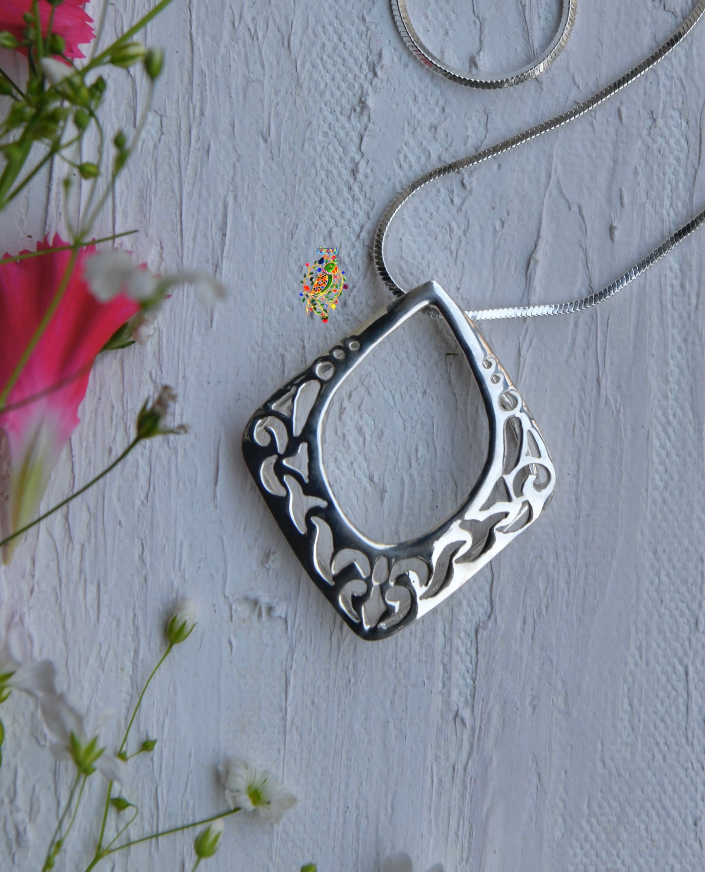 Silver Lattice Pendant