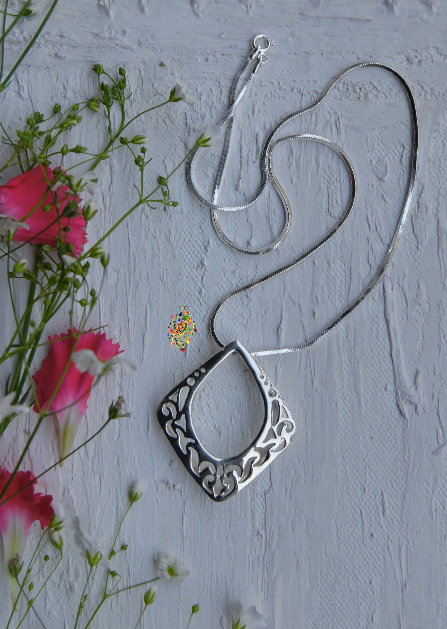 Silver Lattice Pendant