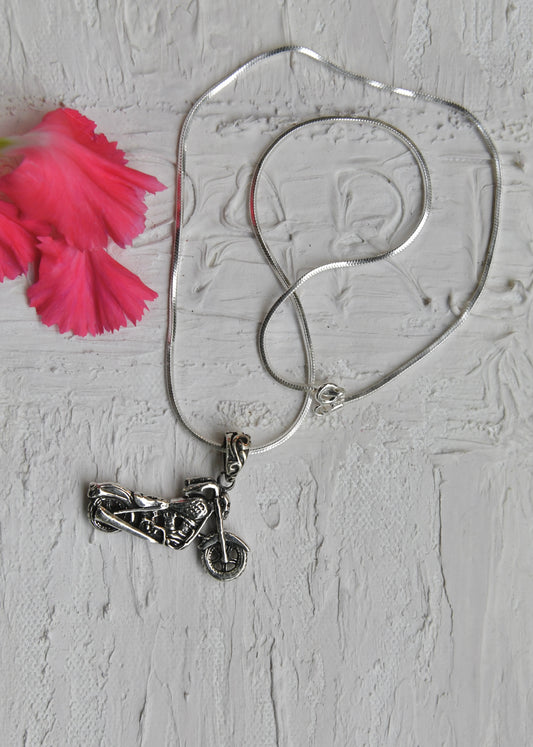 Motorbike silver Pendant