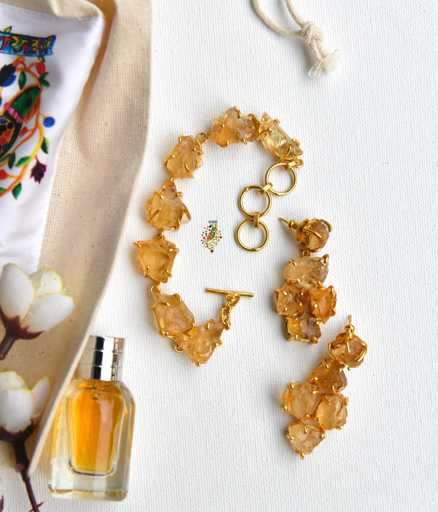 Citrine Danglers (5 stones)