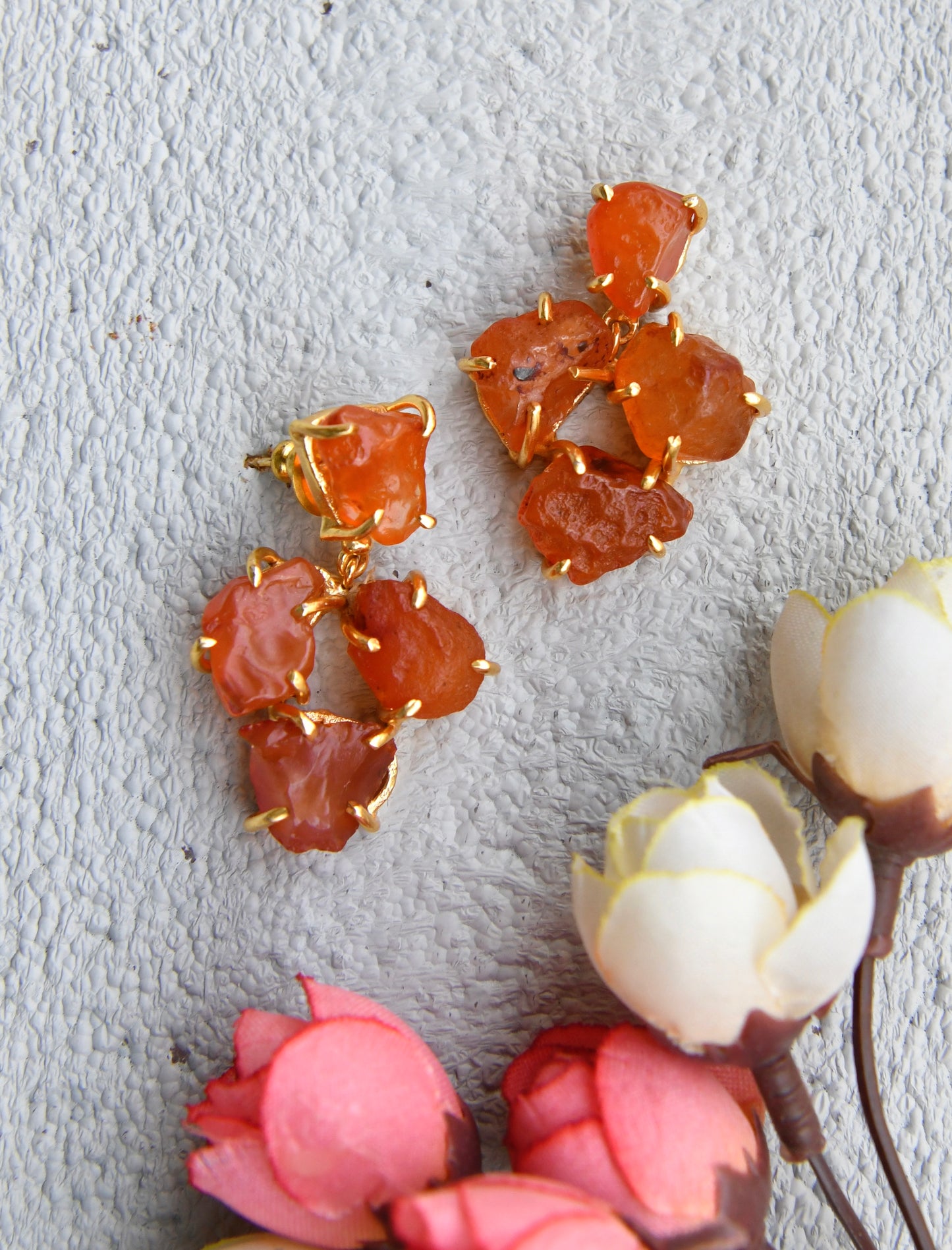 Carnelian Danglers (4 stones)