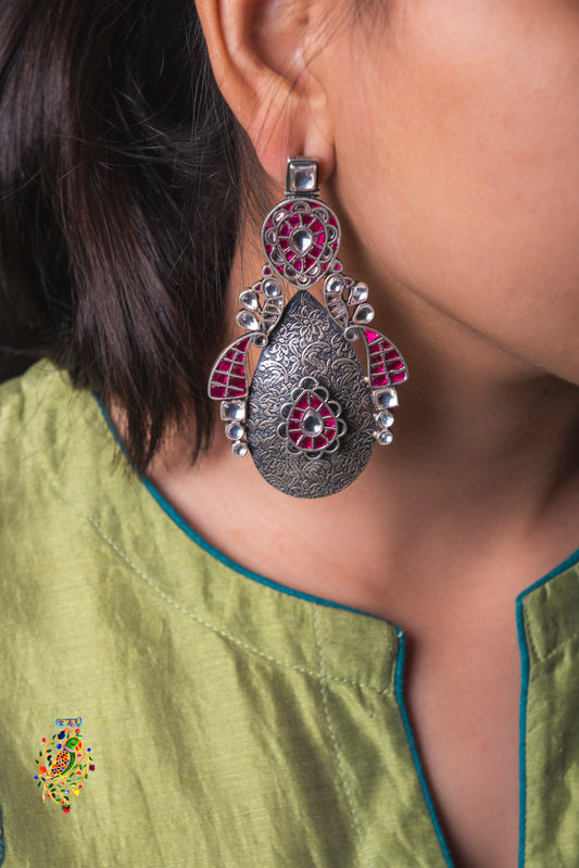 Maharani Silver And Kundan Earrings