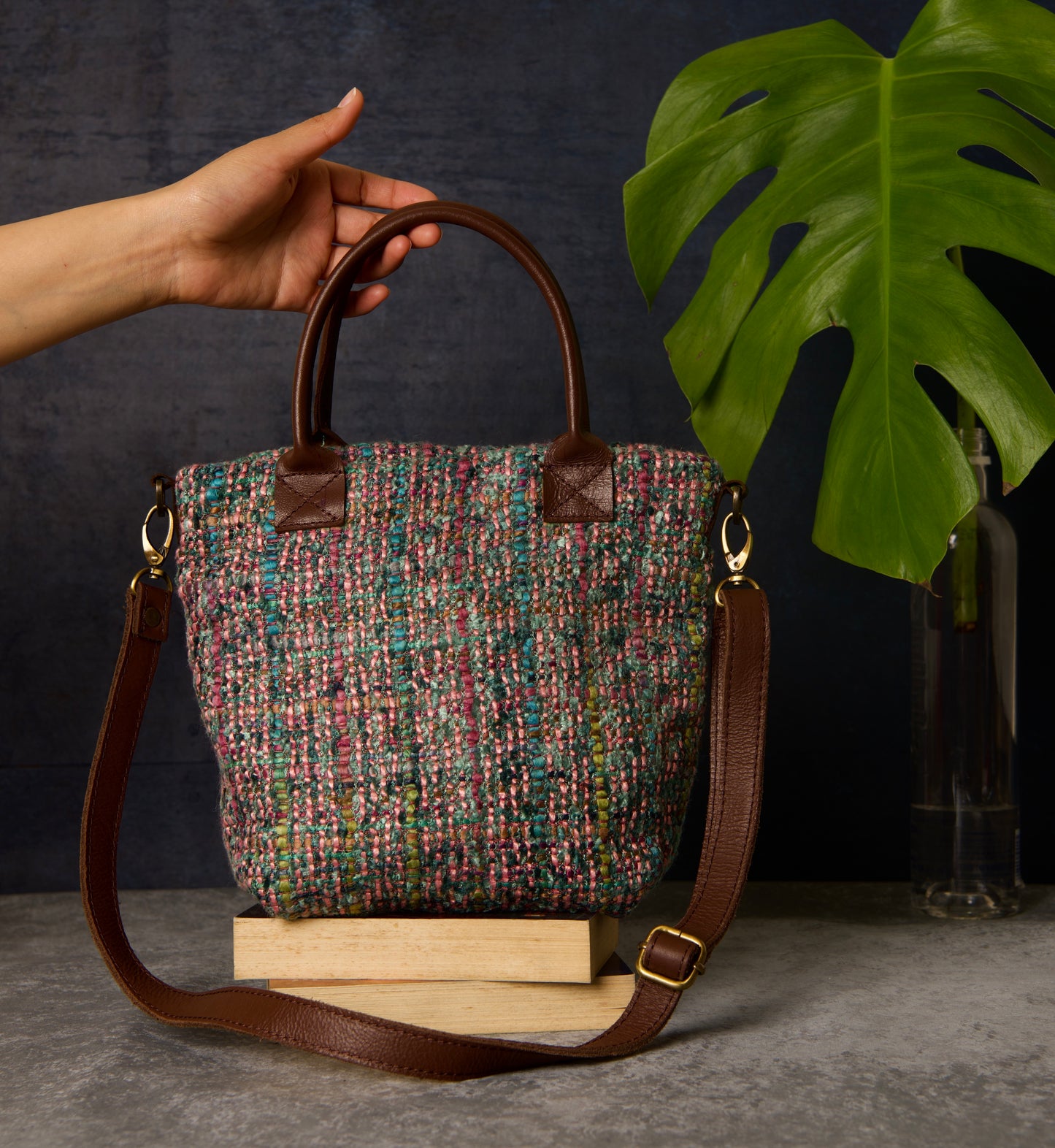 Luxurious Woven Silk Mini Tote