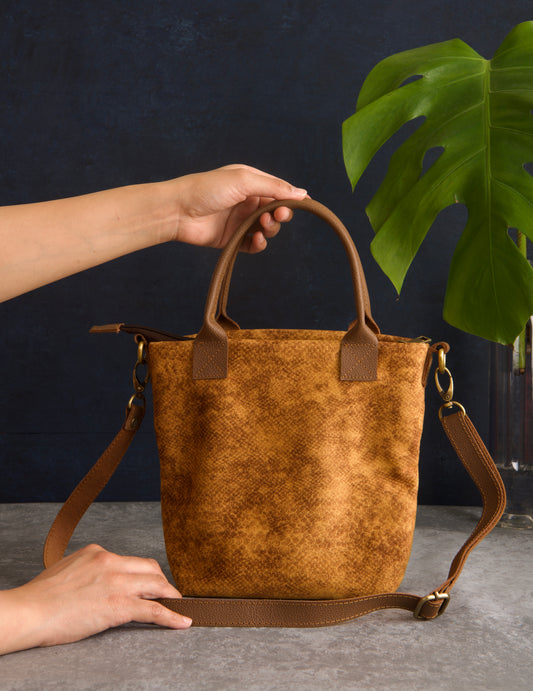 Suede Fabric Mini Tote