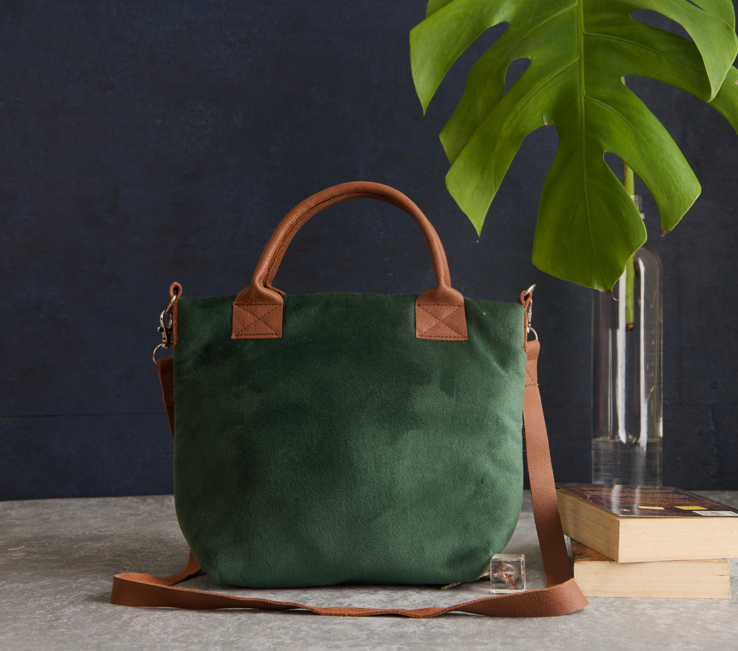 Green Velvet Mini Tote