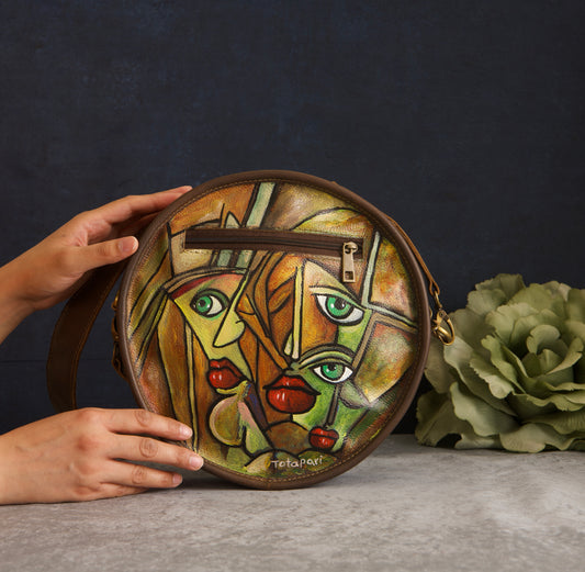 Allure Handpainted Rustic Leather Bag