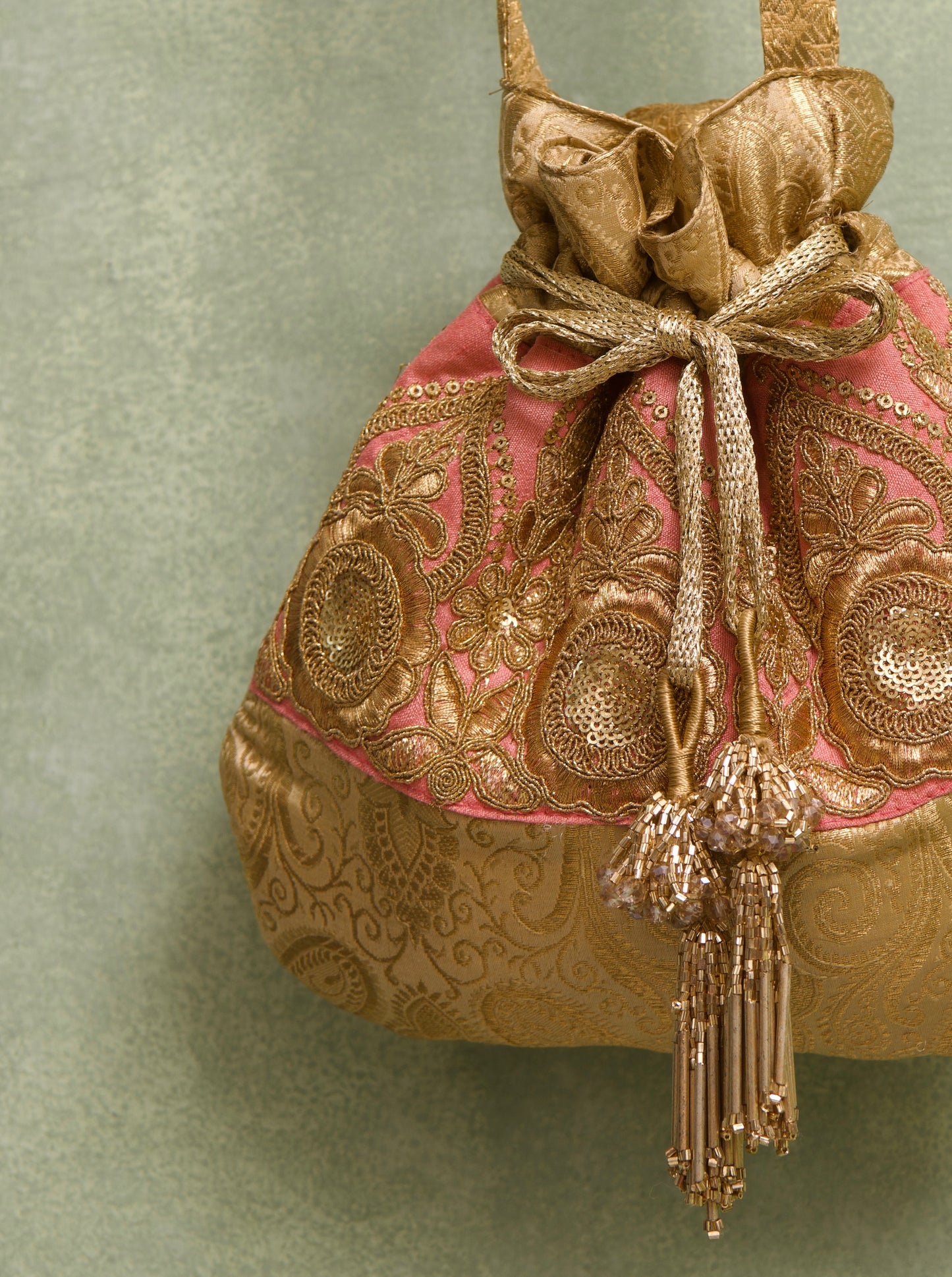 Golden Brocade Luxurious Potli II
