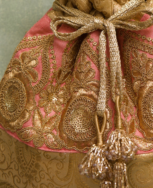 Golden Brocade Luxurious Potli II