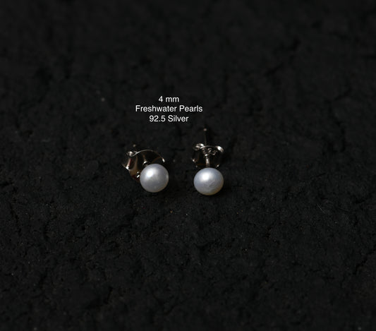 Freshwater Pearl Studs (4 mm)