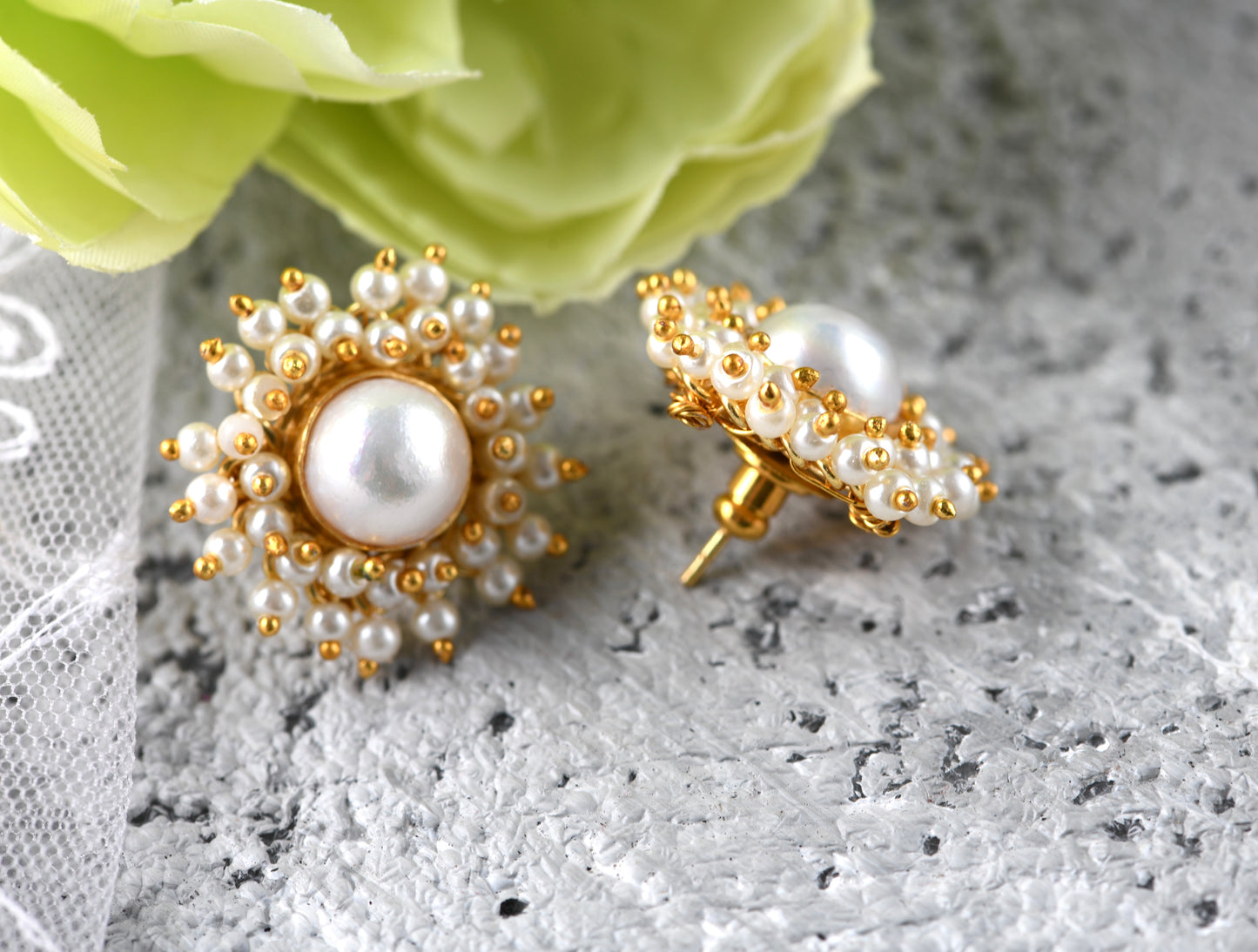 Pearl Blossom Studs