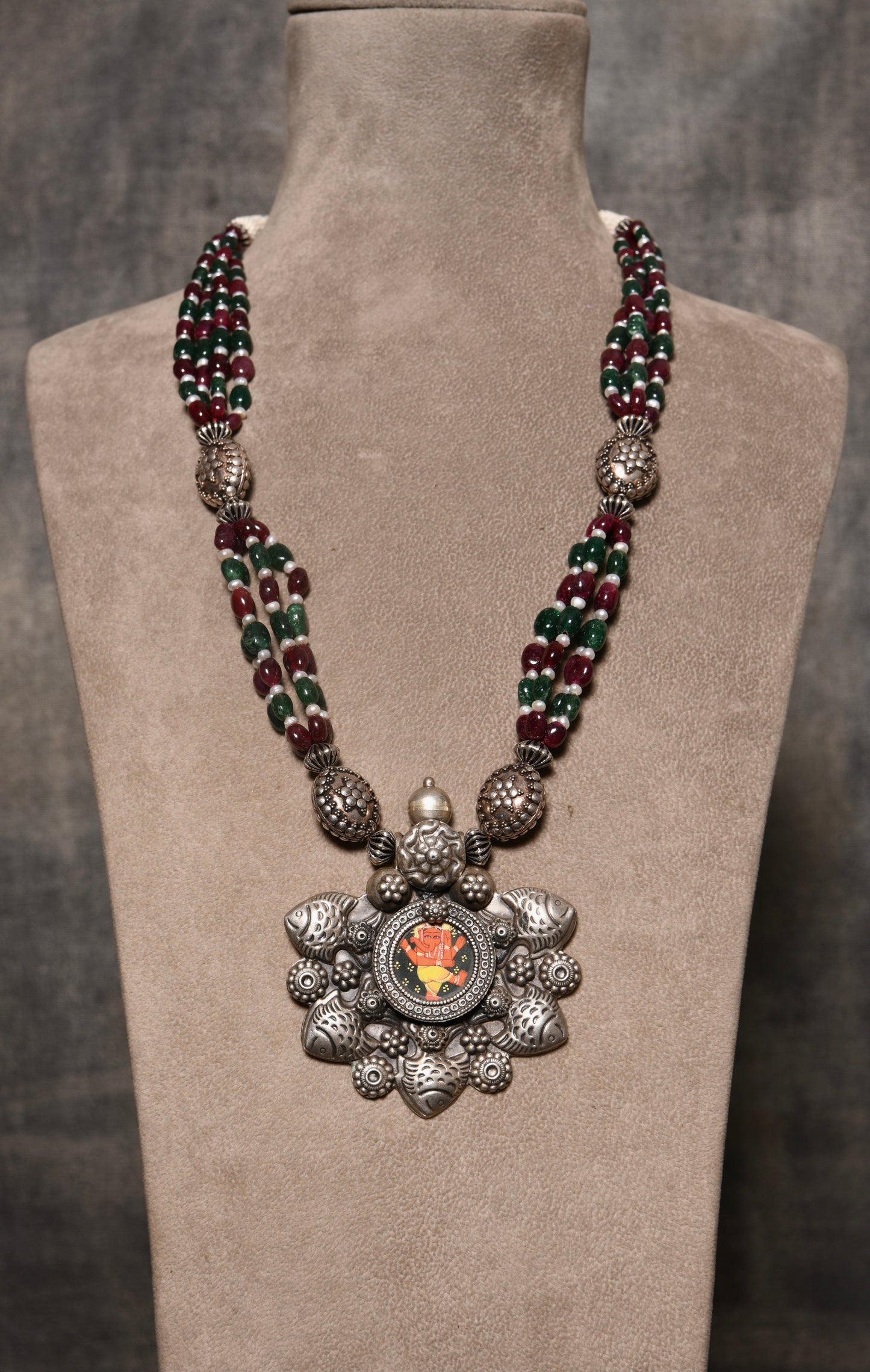 Silver Ganesha Necklace