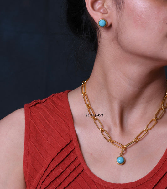 Vishuddhi Chakra Linked Necklace