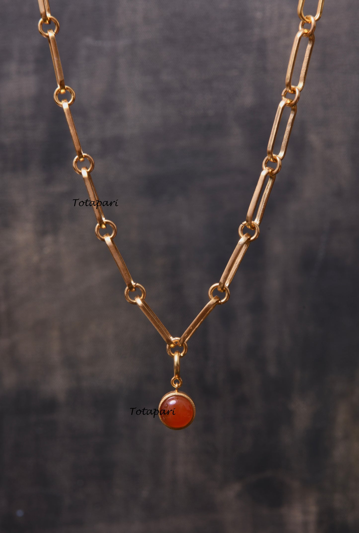 Sacral Chakra Linked Necklace