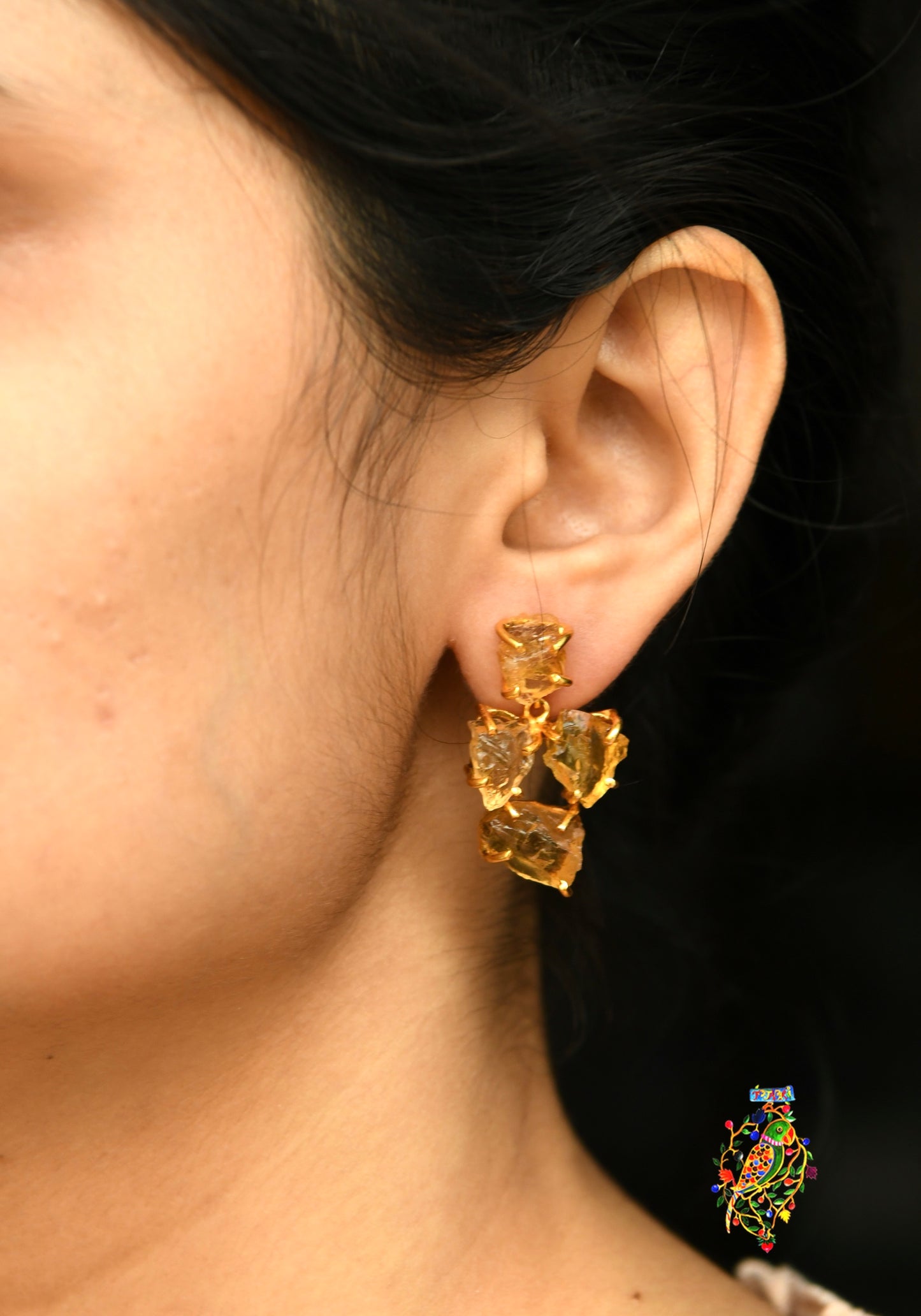 Citrine Danglers (4 stones)
