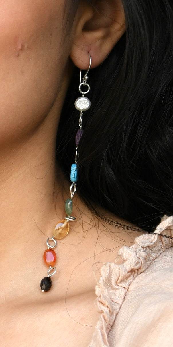 Shoulder Brush Chakra Earrings