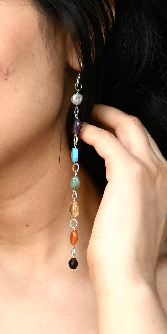 Shoulder Brush Chakra Earrings