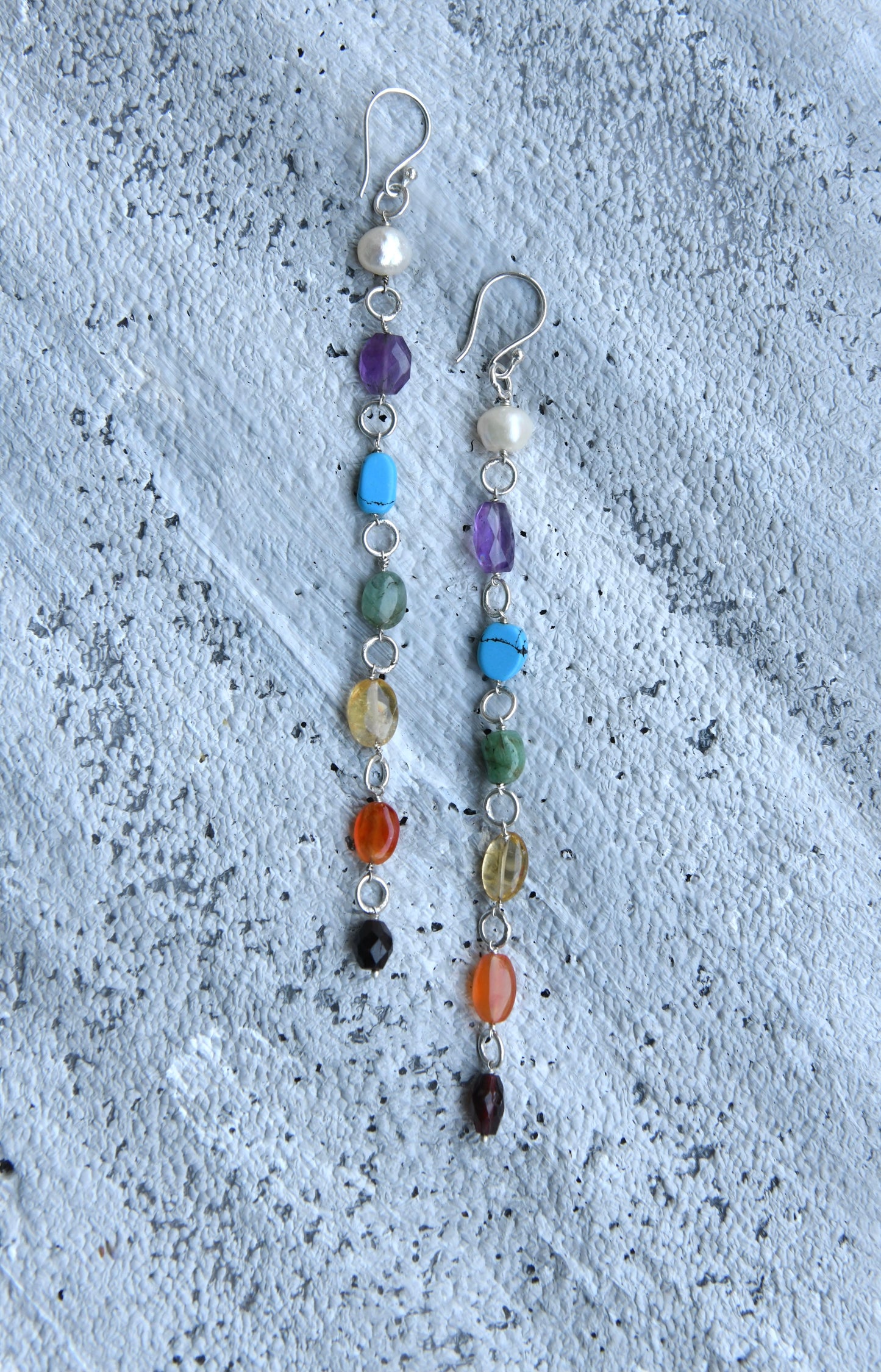 Shoulder Brush Chakra Earrings