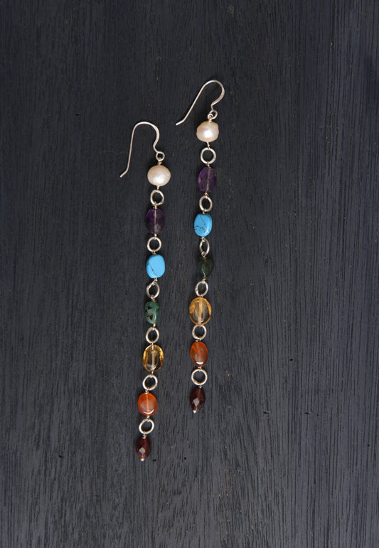 Shoulder Brush Chakra Earrings