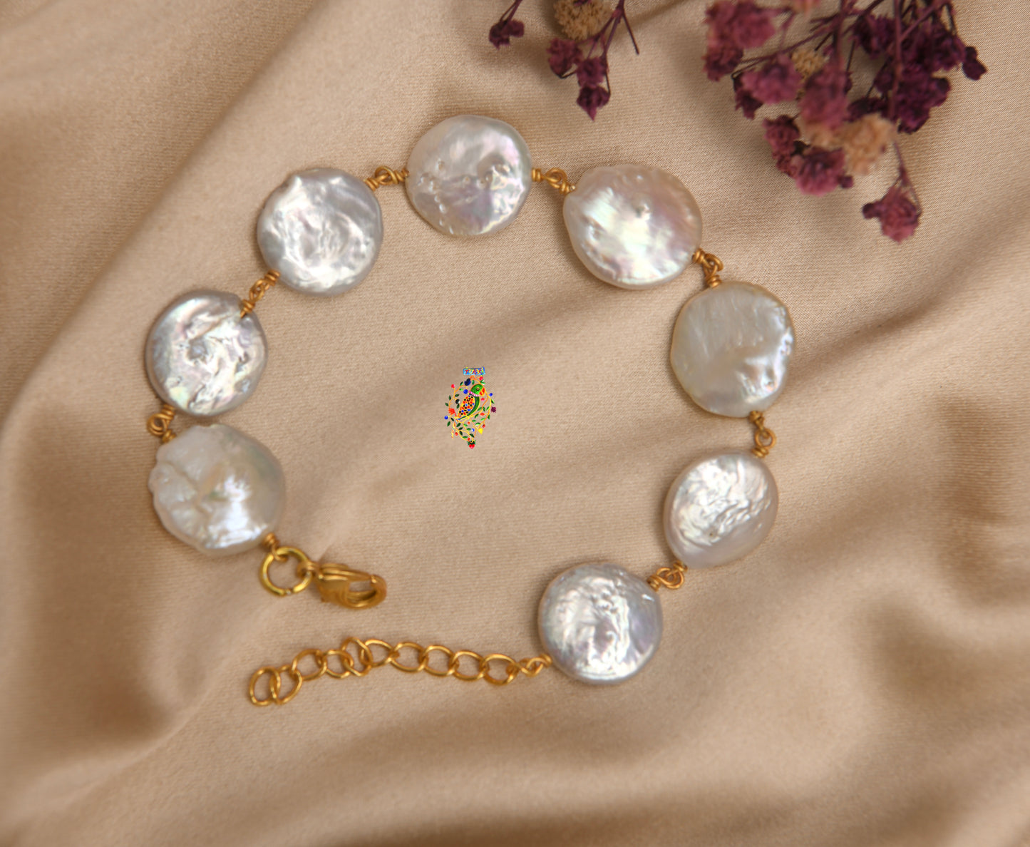 Gauhar Coin Pearl Bracelet