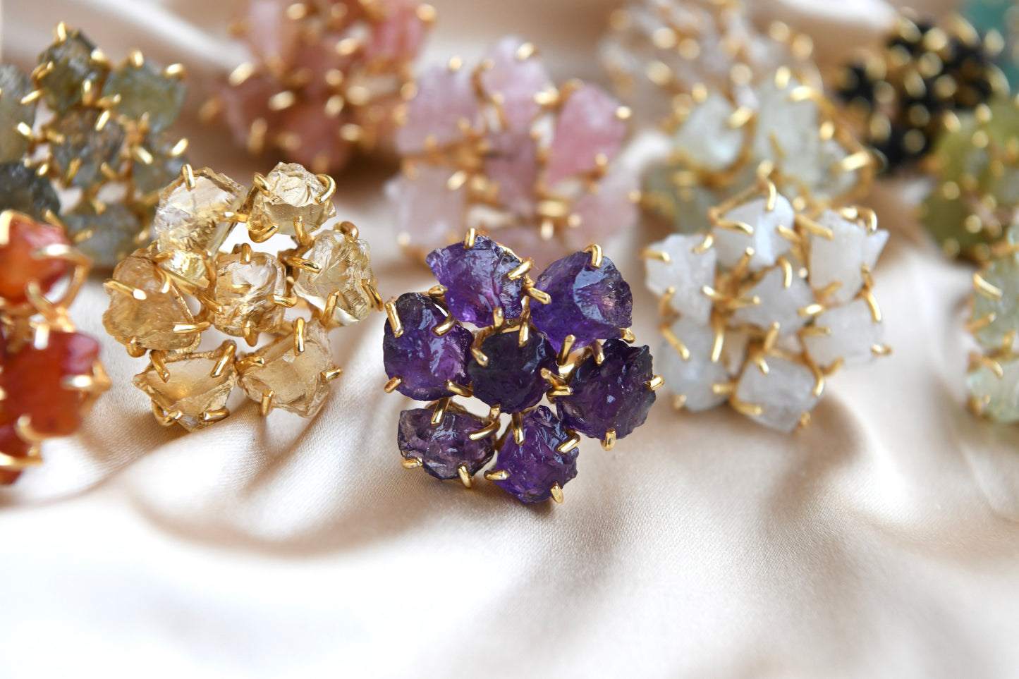 Amethyst Flower Ring