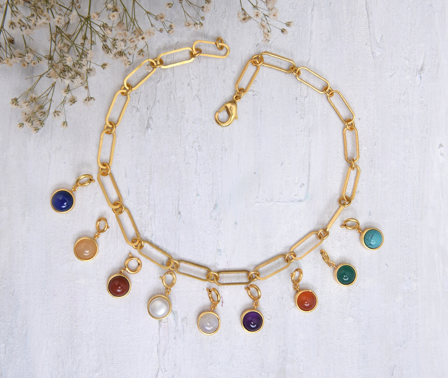 Crown Chakra Charm Necklace