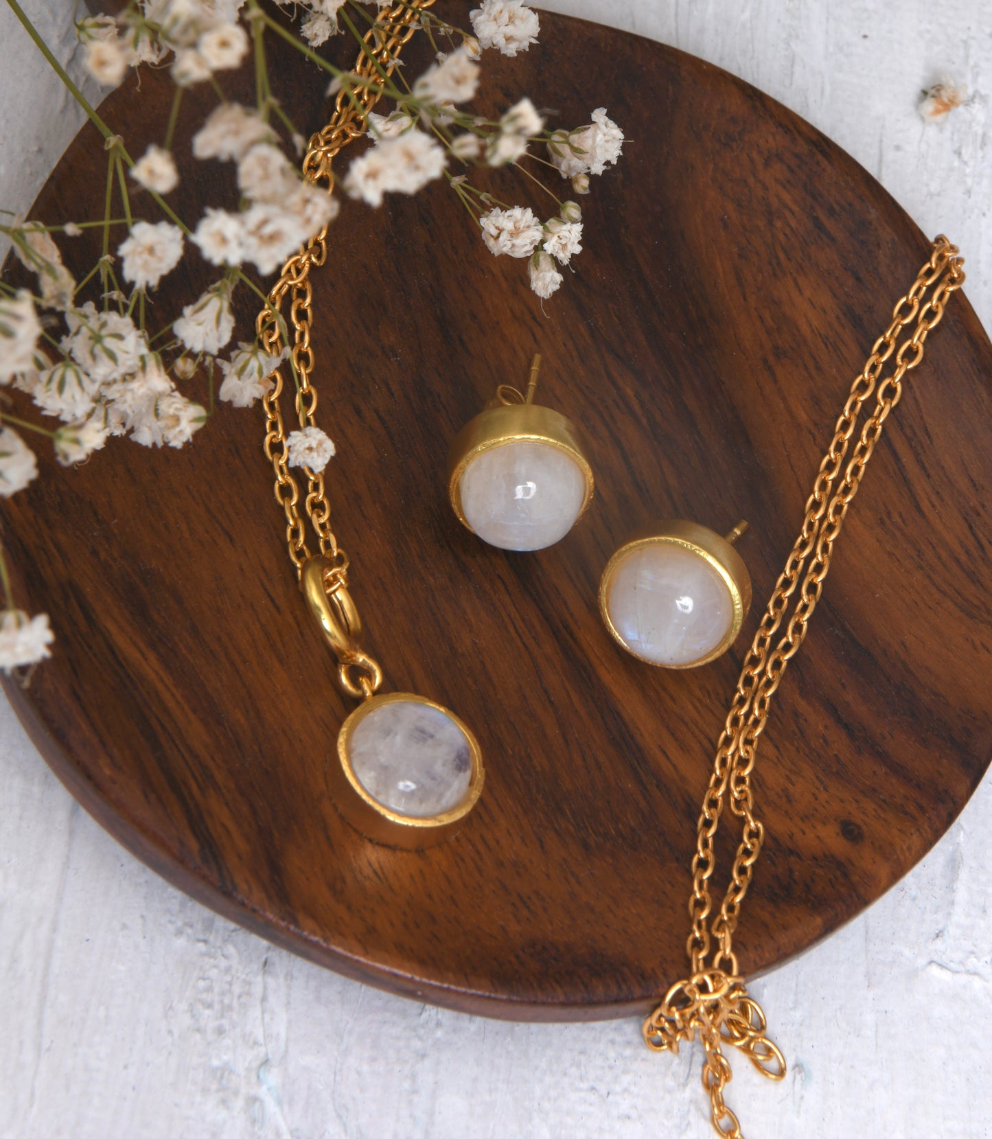 Moonstone Charm Set