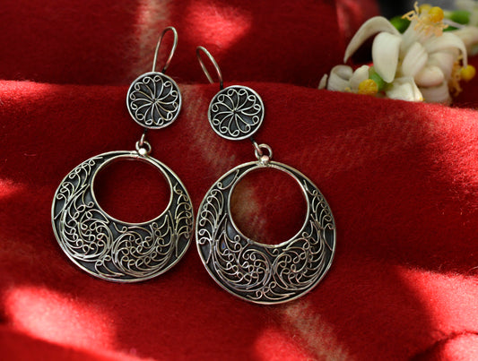 Silver Lace Earrings