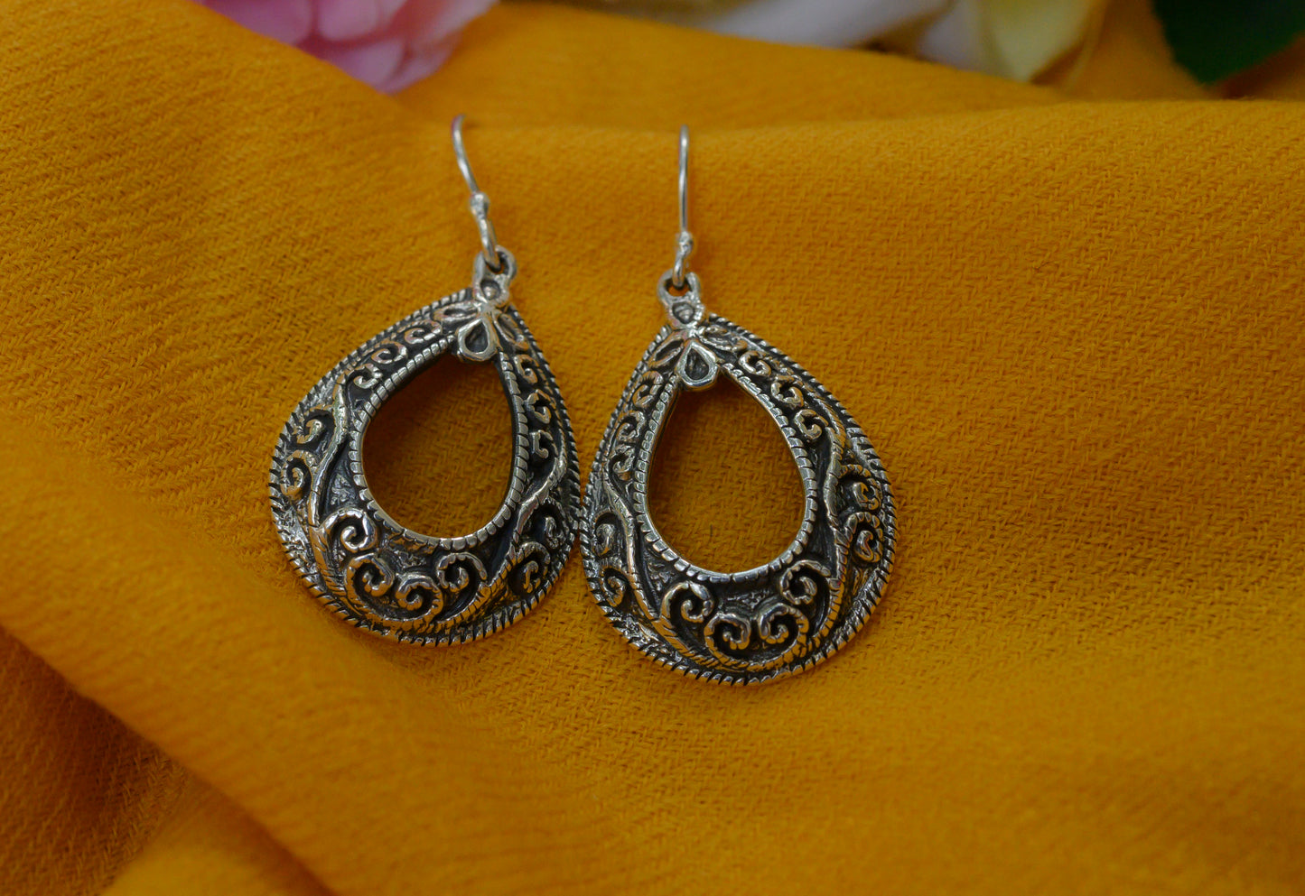 Silver Drop Earrings