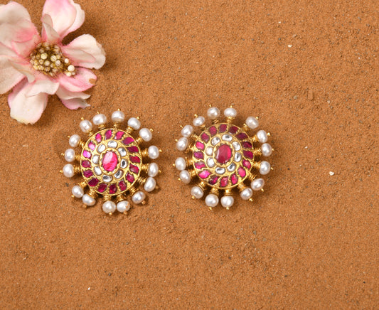 Kundan Blooming Buds Earrings