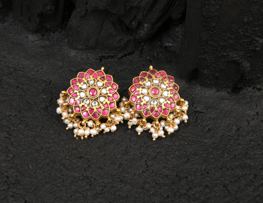 Kundan Desert Lotus Earrings