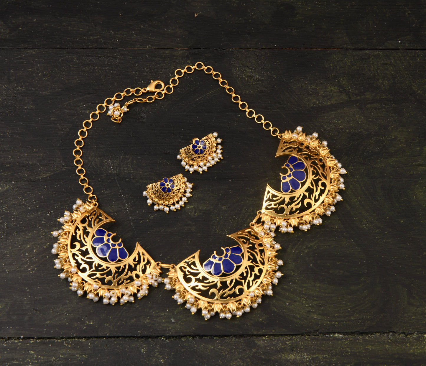 Maharani Necklace with Marigold Studs