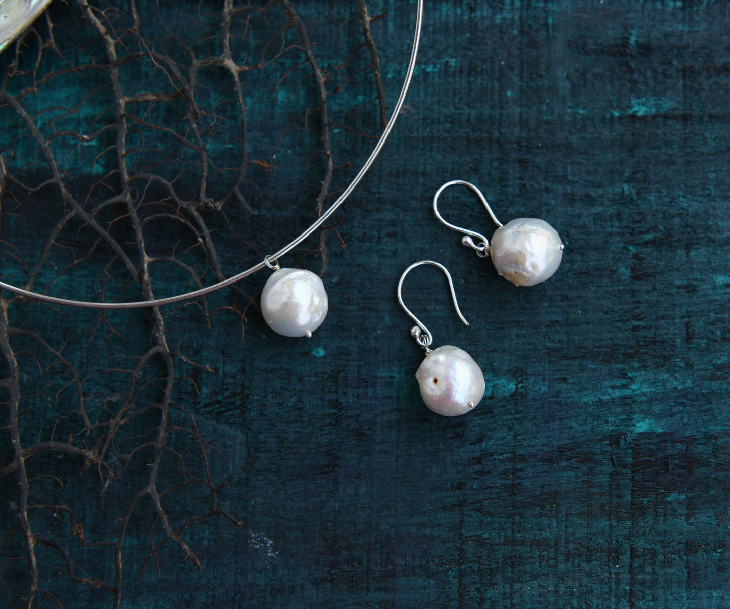Baroque Silver Drops Set