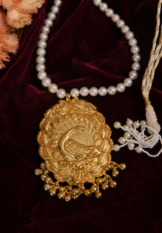 Golden Peacock Necklace