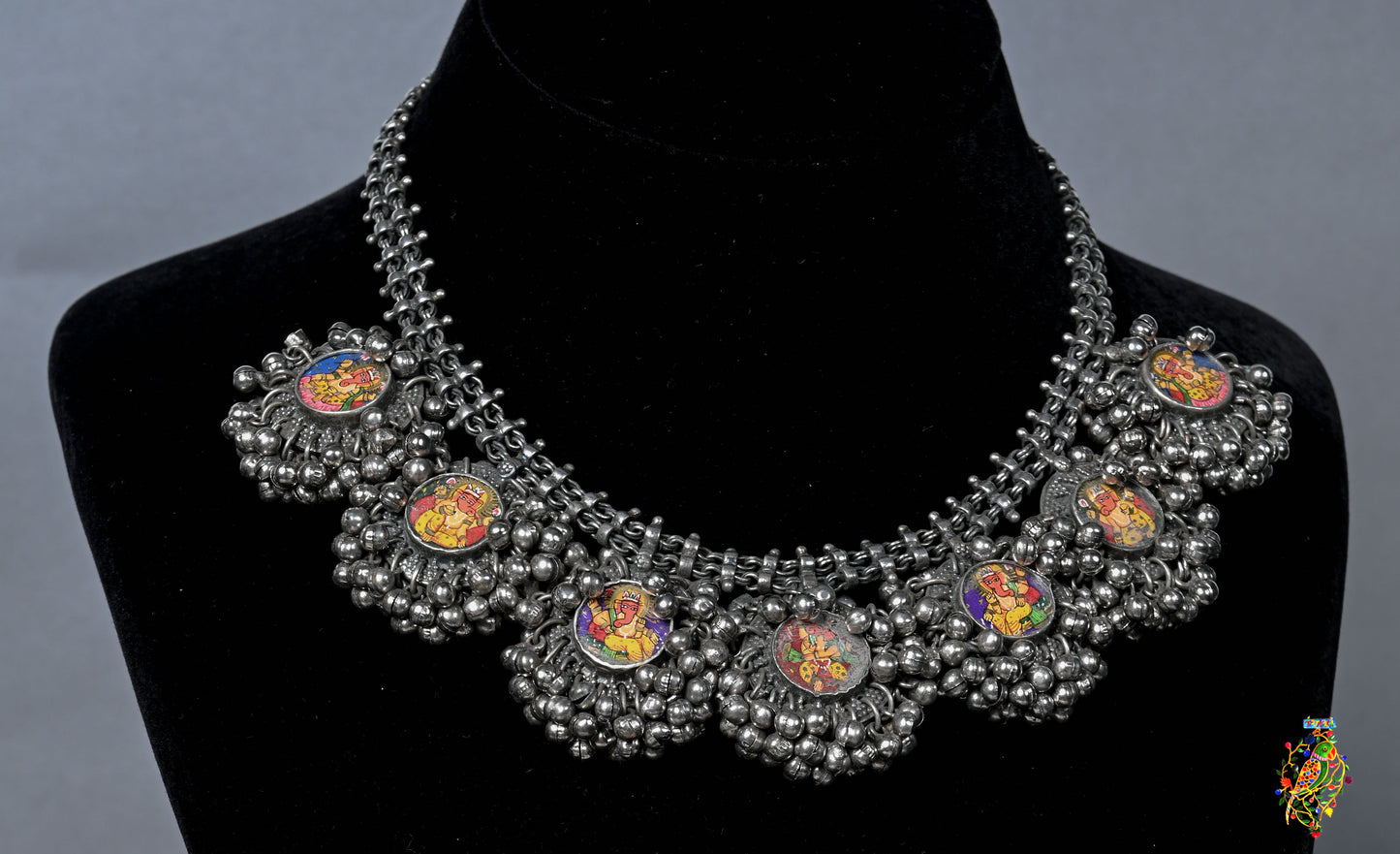 Ganesha Painting and Ghungroo Necklace