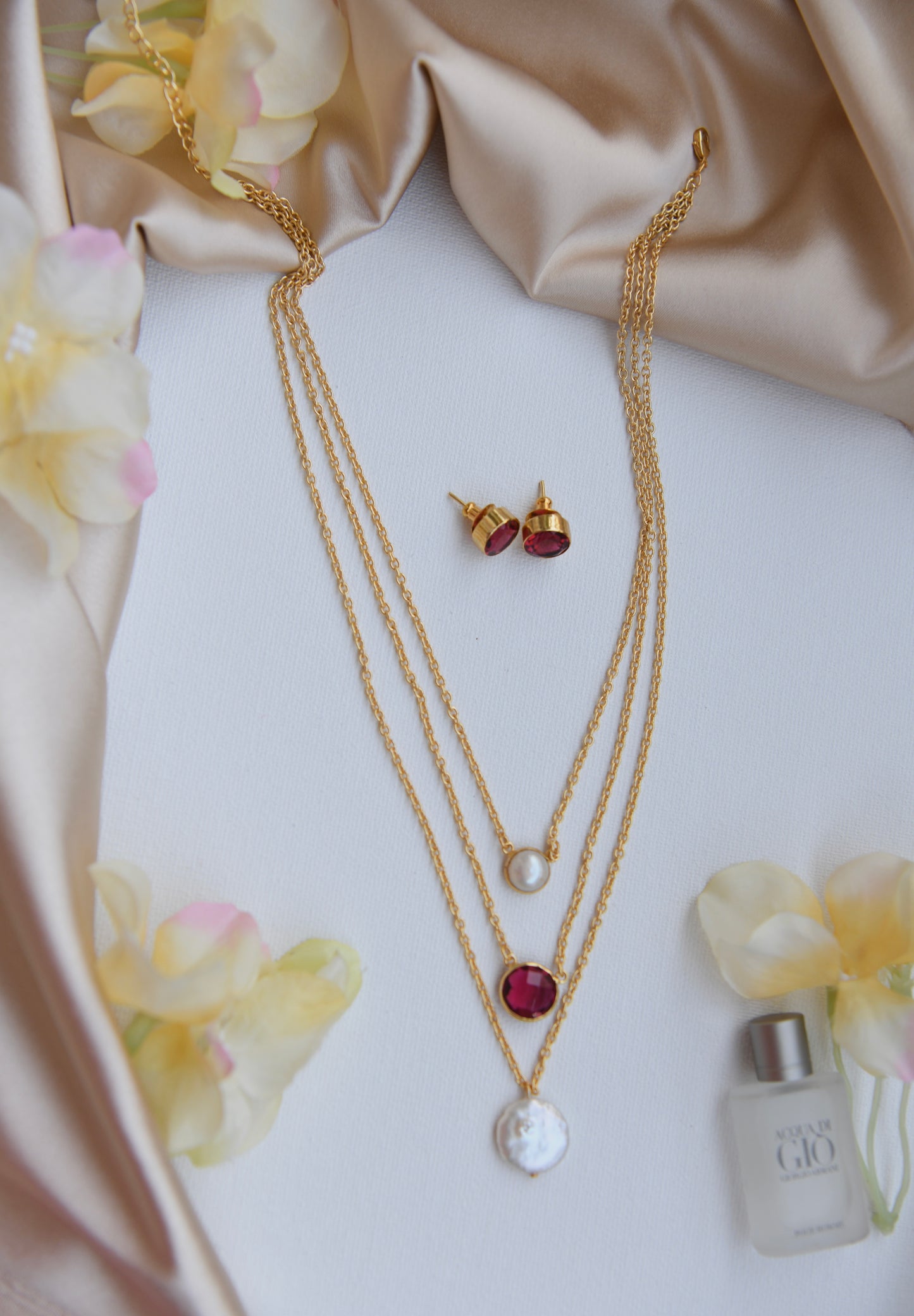 Eve's Charm Necklace with Studs